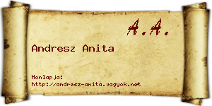 Andresz Anita névjegykártya
